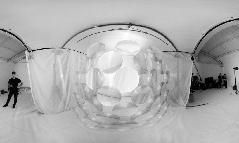 vincent leroy distorts iris van herpen's 'hypnosis' collection through a magnifying lens designboom