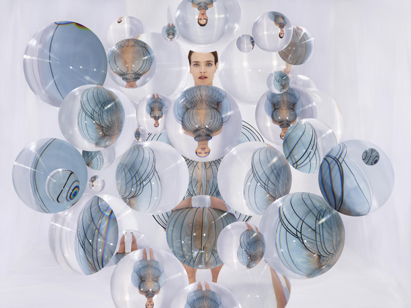 vincent leroy distorts iris van herpen's 'hypnosis' collection through a magnifying lens designboom