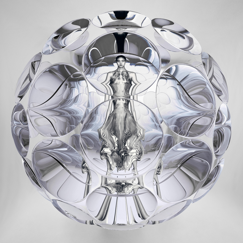 vincent leroy distorts iris van herpen's 'hypnosis' collection through a magnifying lens designboom