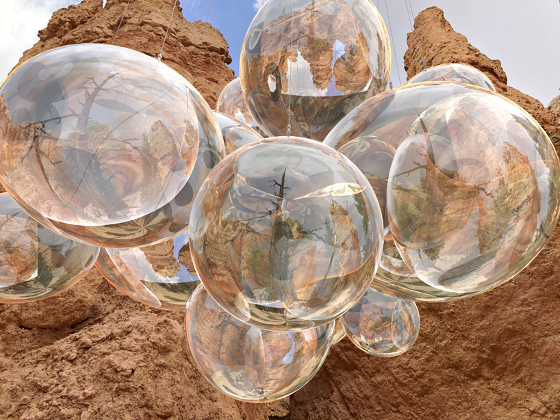 vincent leroy's 'bubble canyon' concept floats between the cliffs designboom