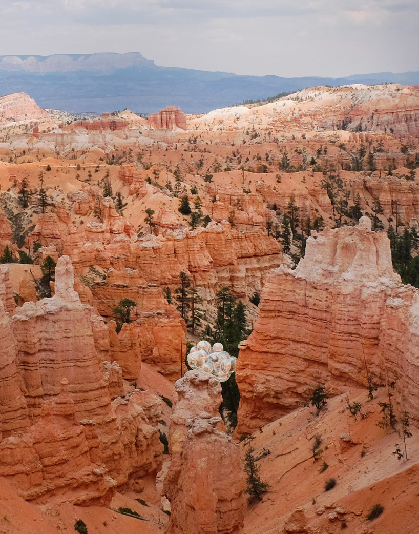 vincent leroy's 'bubble canyon' concept floats between the cliffs designboom