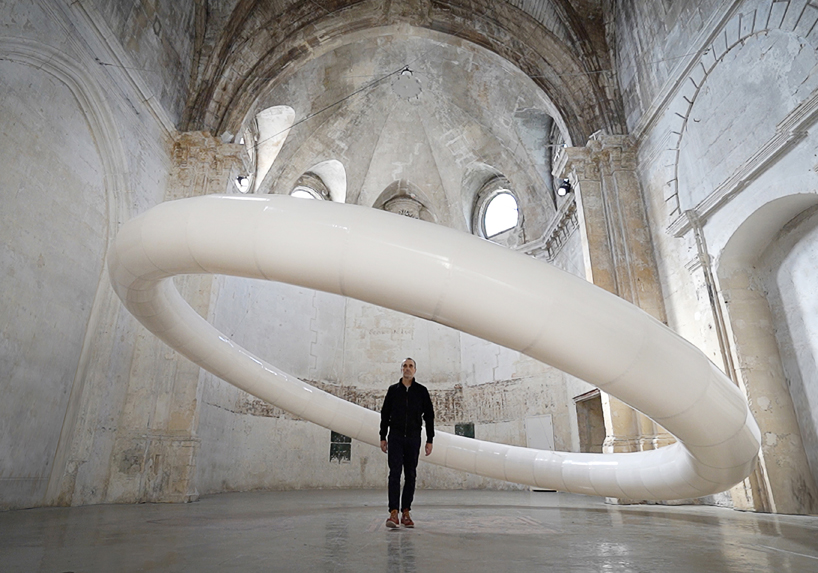 vincent leroy exhibits 'boreal halo' within 17th-century church building in france