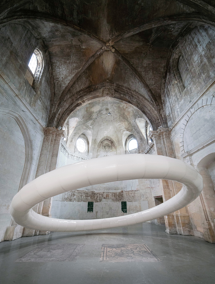 vincent leroy exhibits 'boreal halo' within 17th-century church building in france