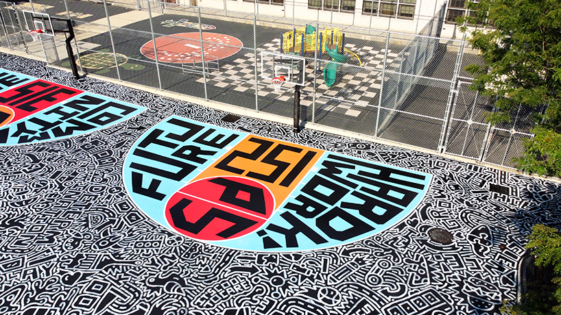 timothy goodman partners with the kevin durant foundation for a basketball court design for students in brooklyn 4