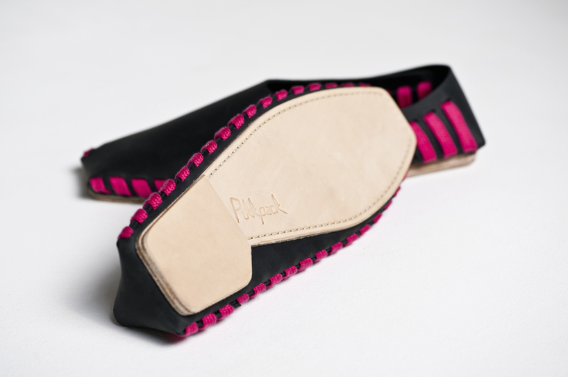 sara gulyas assembles DIY pikkpack leather shoes kit - 2