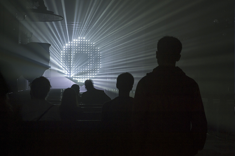 guillaume marmin illuminates a church with immersive '1.3 SECONDE' lightshow in france designboom