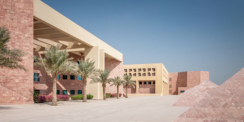 LEGORRETA completes engineering college in doha with pastel-hued geometric façades
