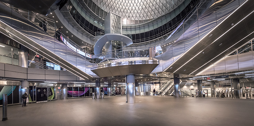 pygmalion karatzas photographs grimshaw and arup's fulton center transit hub in new york