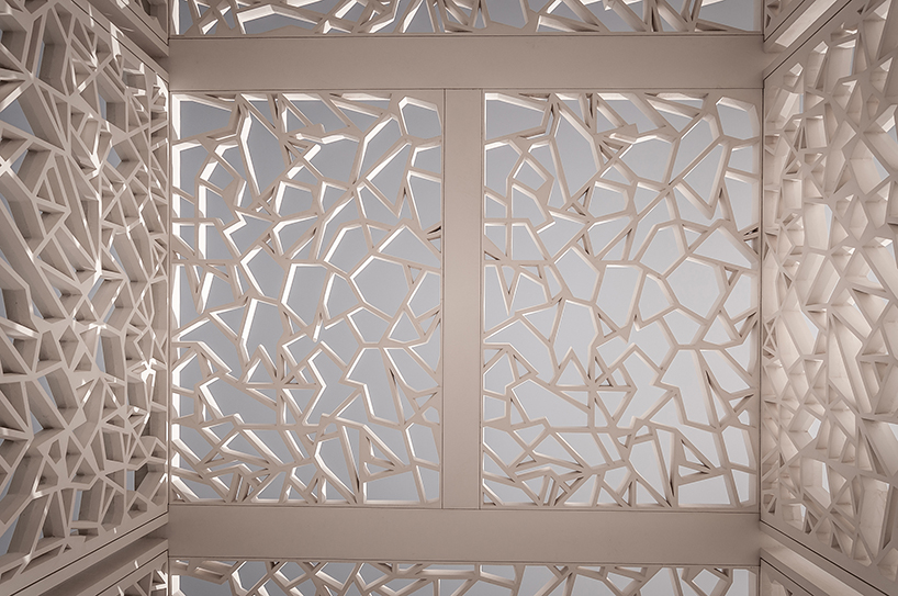 arata isozaki's ceremonial court in doha is captured by photographer pygmalion karatzas designboom