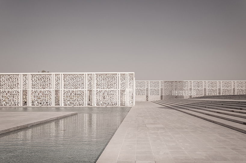 arata isozaki's ceremonial court in doha is captured by photographer pygmalion karatzas designboom