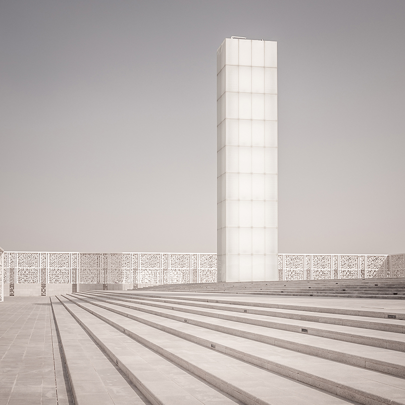 arata isozaki's ceremonial court in doha is captured by photographer pygmalion karatzas designboom