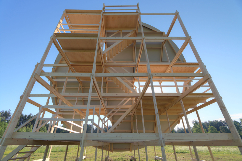 DJA's nature concert hall pavilion is easily reassembled in different locations designboom