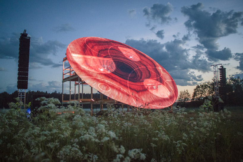 DJA's nature concert hall pavilion is easily reassembled in different locations designboom