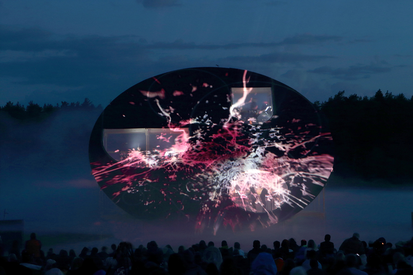 DJA's nature concert hall pavilion is easily reassembled in different locations designboom