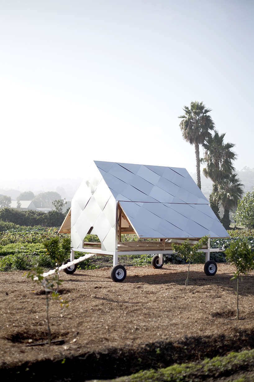 a solar-powered chicken caravan by doh studio is a 'coop on wheels'