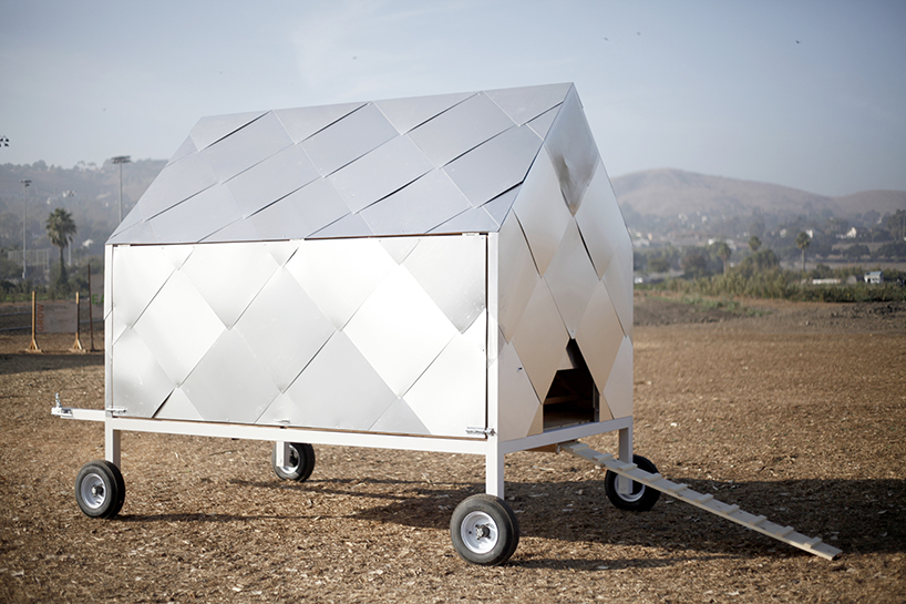 a solar-powered chicken caravan by doh studio is a 'coop on wheels'