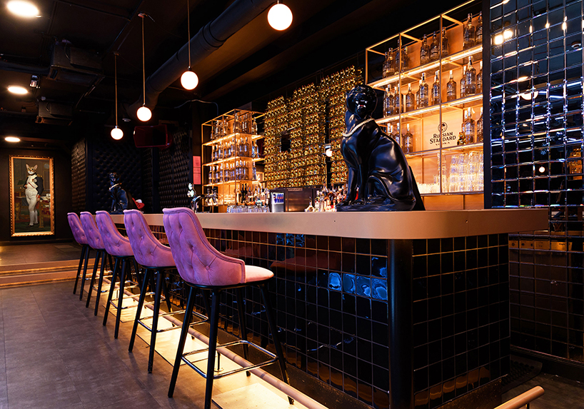 kissmiklos applies colorful illustrations to design CAT bar and dance club in budapest designboom