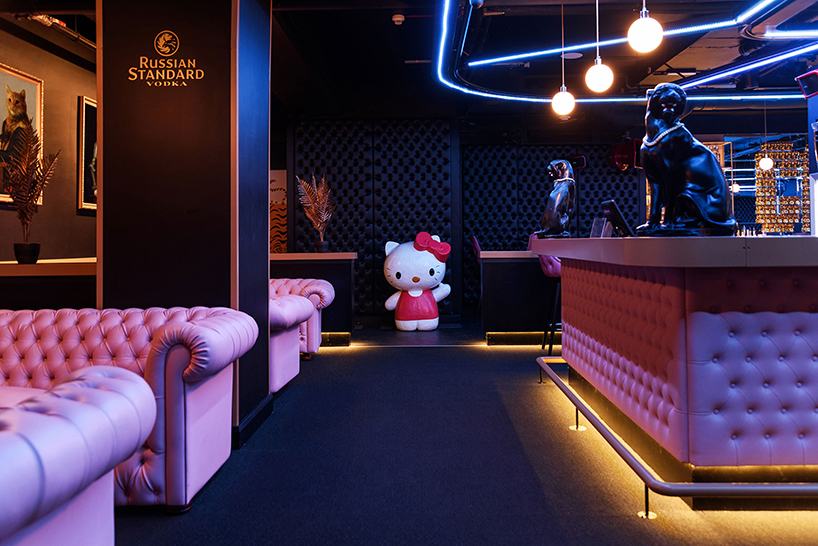 kissmiklos applies colorful illustrations to design CAT bar and dance club in budapest designboom