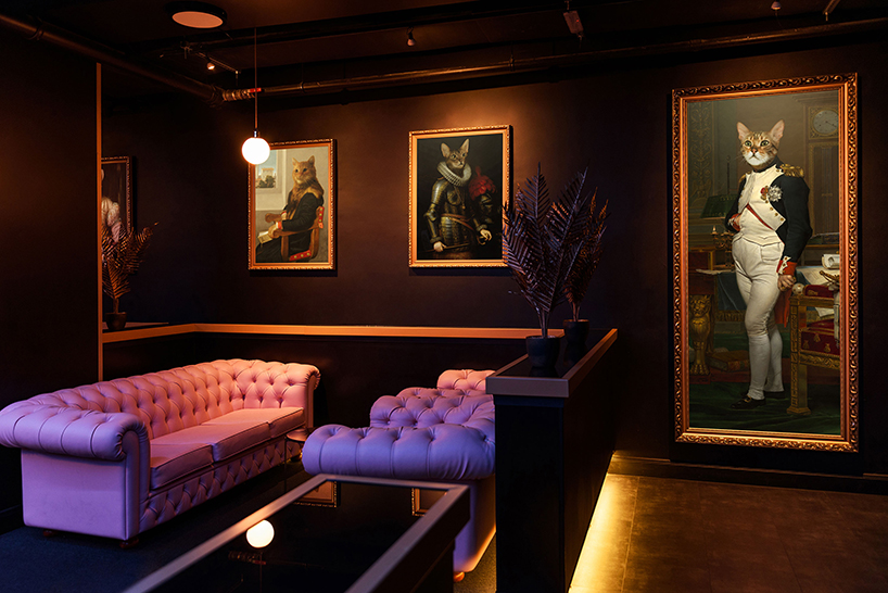 kissmiklos applies colorful illustrations to design CAT bar and dance club in budapest designboom