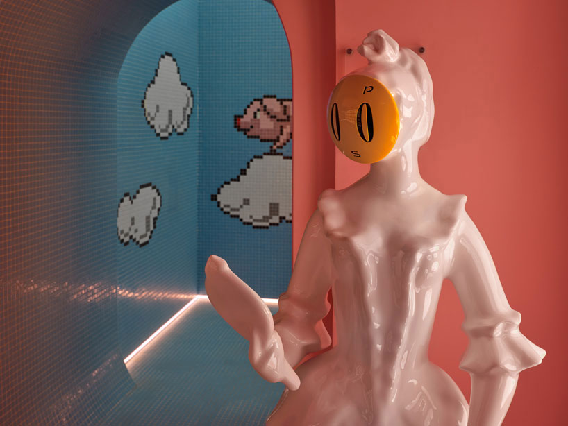 a public toilet meets avant-garde art gallery at miklós kiss’ neo-pop intervention in budapest