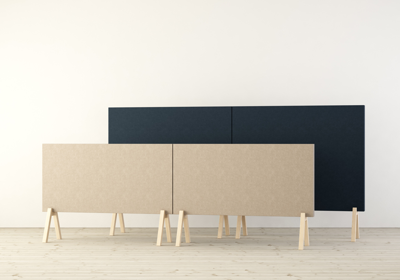 johan kauppi subtle floor screens glimakra stockholm furniture fair designboom