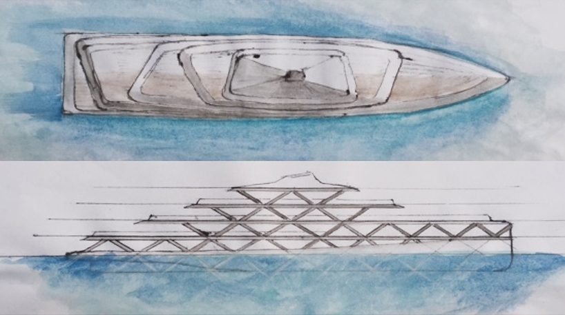 lujac desautel references the gherkin by norman foster to design 80 meter superyacht designboom