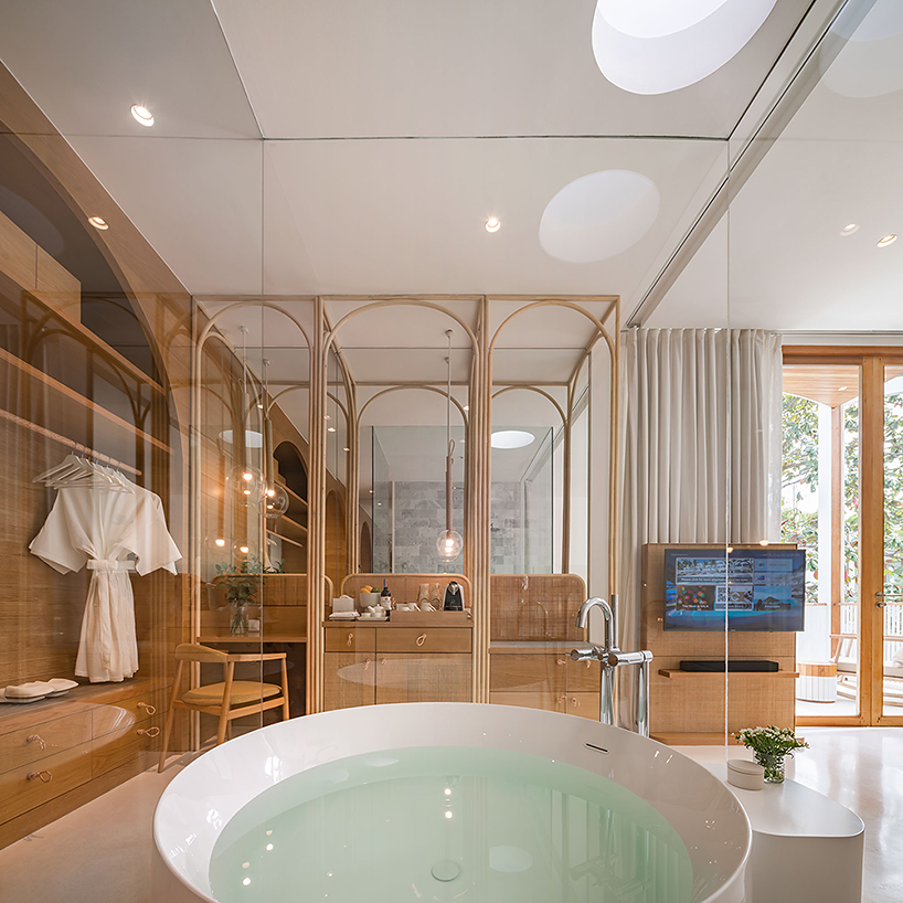 intimate courtyards form this beach resort in thailand designed by onion designboom