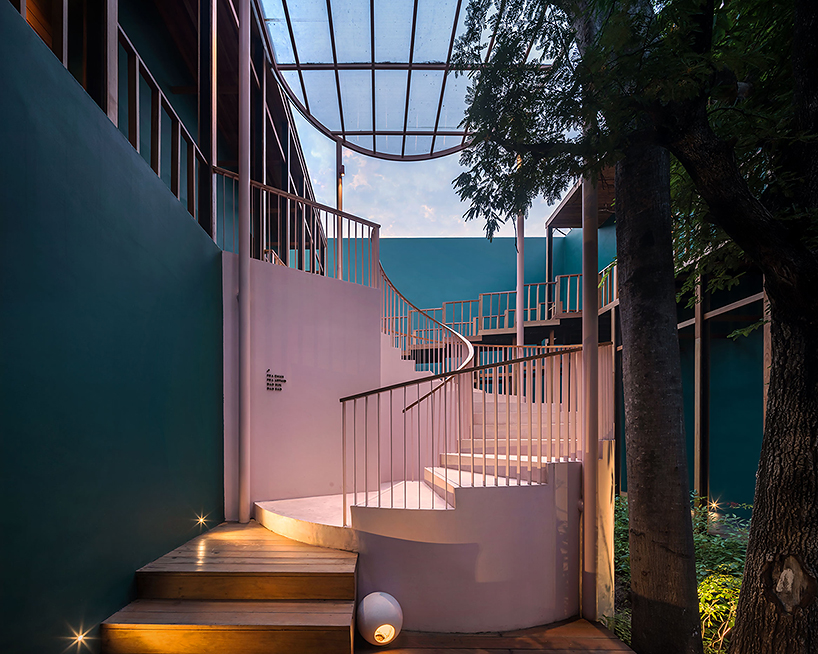 intimate courtyards form this beach resort in thailand designed by onion designboom