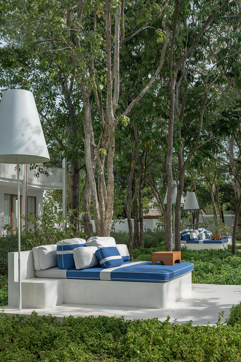 intimate courtyards form this beach resort in thailand designed by onion designboom