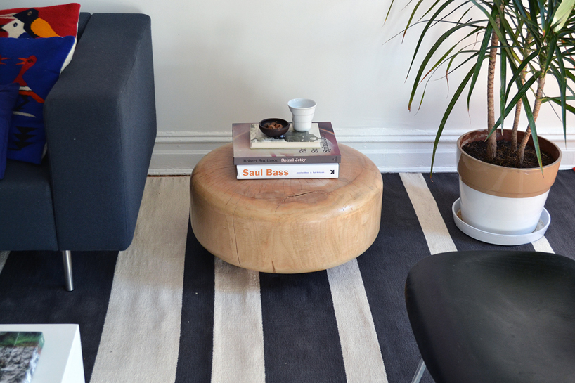 sasha ritter + armand graham sculpt totoro wooden stools with a robot - 2