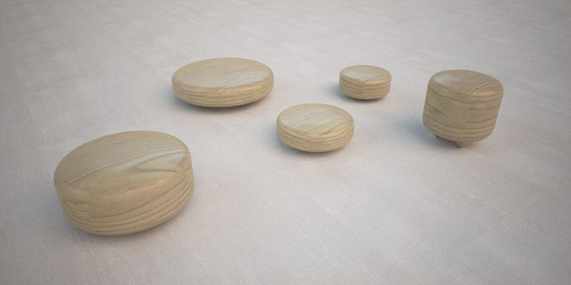 sasha ritter + armand graham sculpt totoro wooden stools with a robot - 8