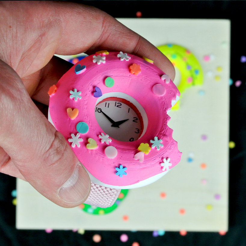 paul kweton's quirky donut watches playfully teach children the ways of timekeeping