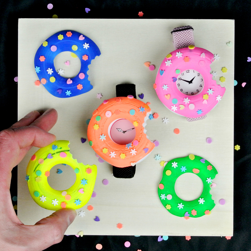 paul kweton's quirky donut watches playfully teach children the ways of timekeeping