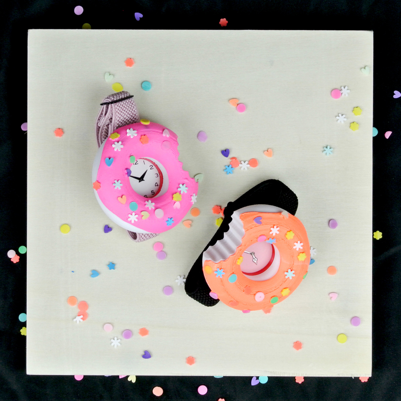 paul kweton's quirky donut watches playfully teach children the ways of timekeeping