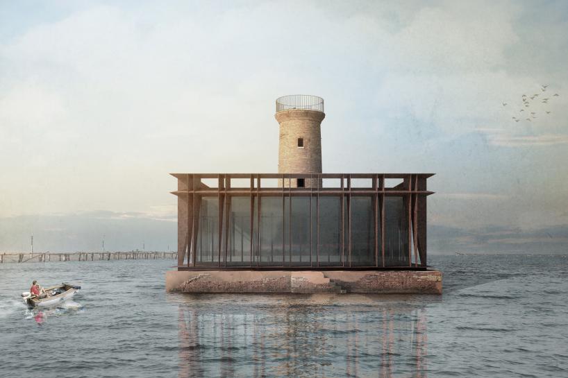 LAD's spignon lighthouse in venice resembles the traditional venetian architecture designboom