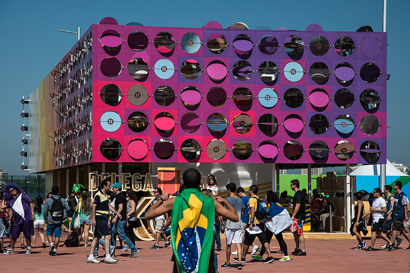 estudio guto requena interactive dancing pavilion rio olympics designboom