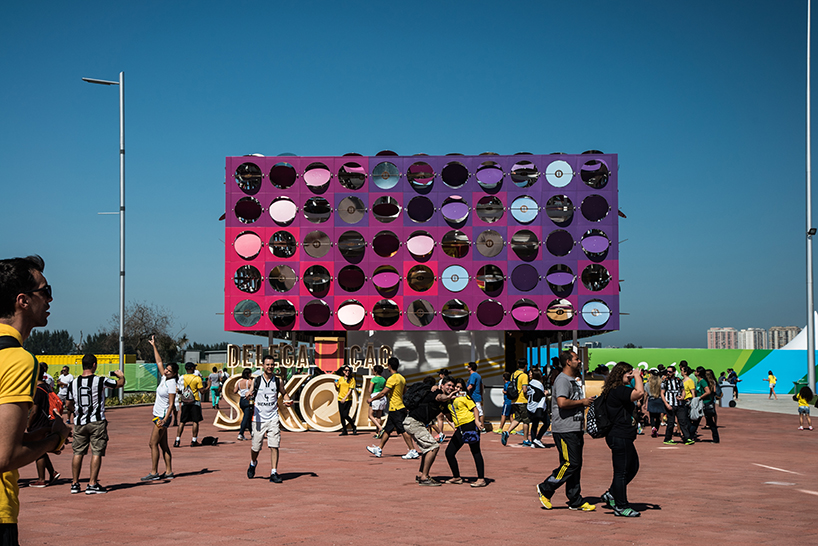 estudio guto requena interactive dancing pavilion rio olympics designboom