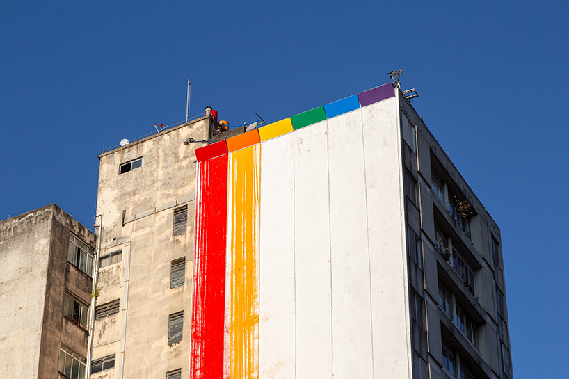 #togetherwithpride: estudio guto requena gives color with 40-meter installation in brazil