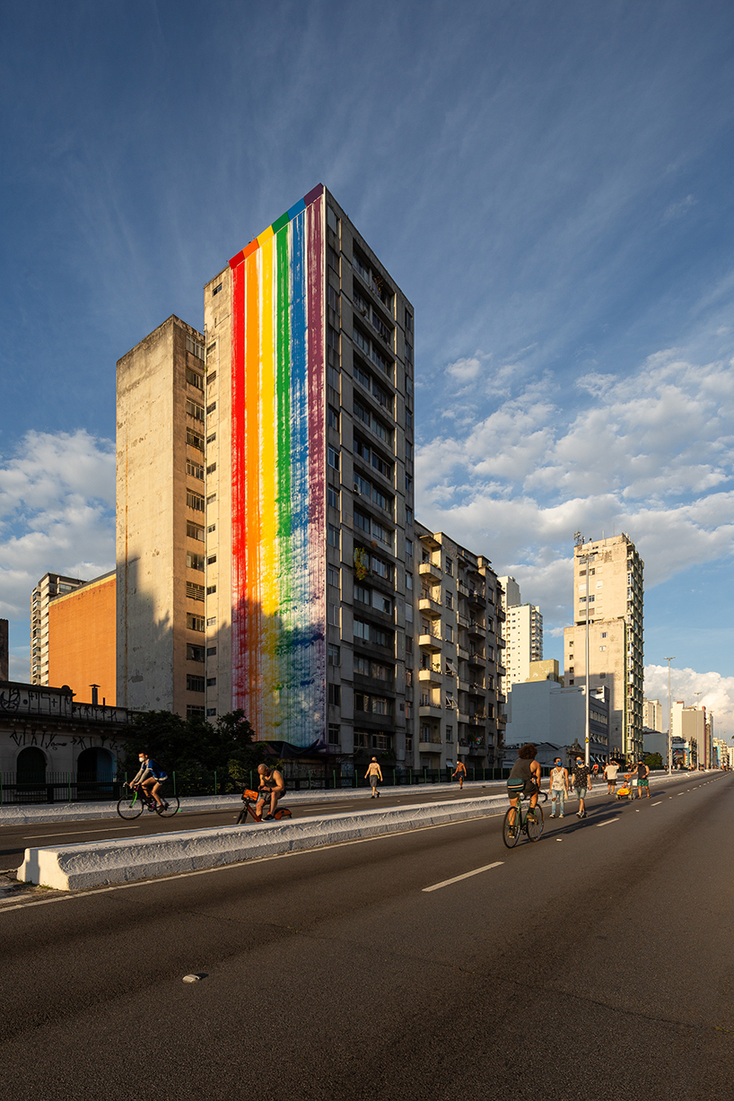 #togetherwithpride: estudio guto requena gives color with 40-meter installation in brazil