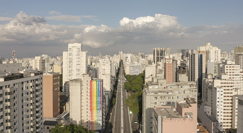 #togetherwithpride: estudio guto requena gives color with 40-meter installation in brazil