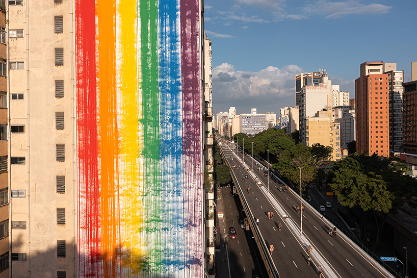 #togetherwithpride: estudio guto requena gives color with 40-meter installation in brazil