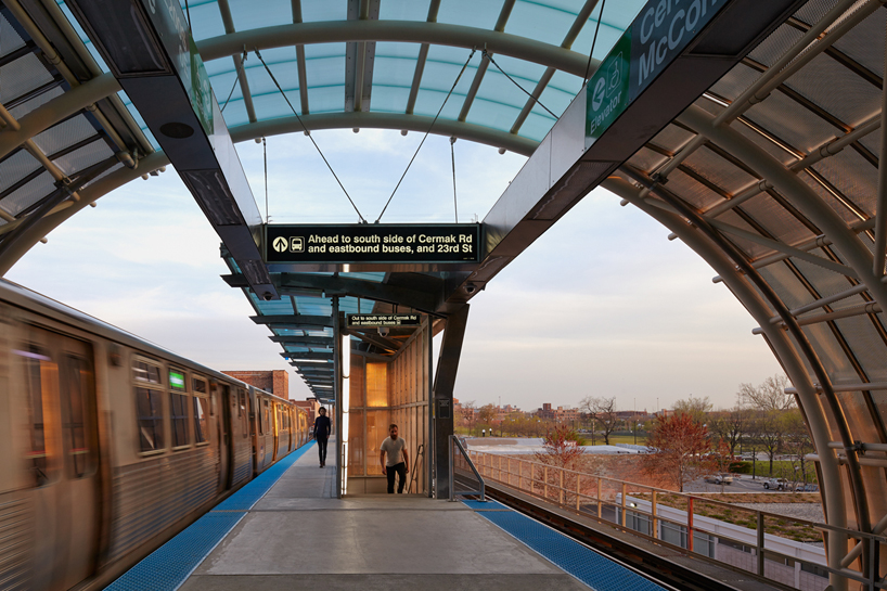 ross barney architects cermak mccormick place station chicago designboom