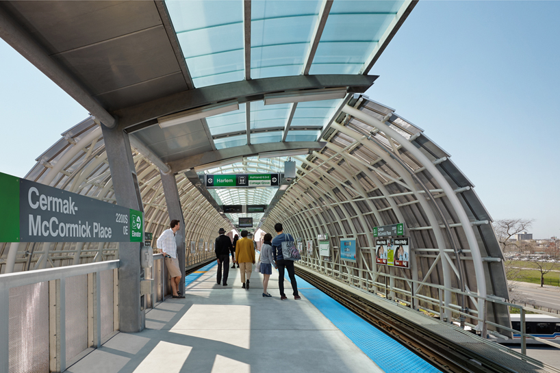 ross barney architects cermak mccormick place station chicago designboom