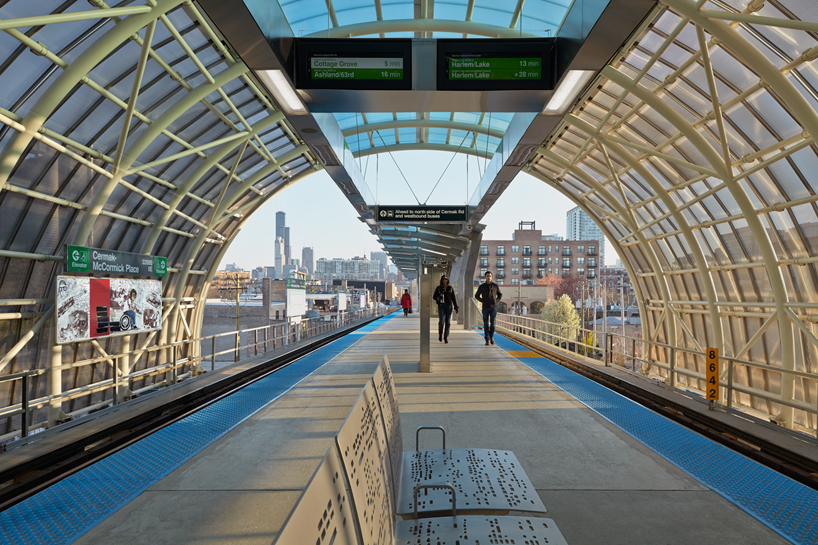 ross barney architects cermak mccormick place station chicago designboom