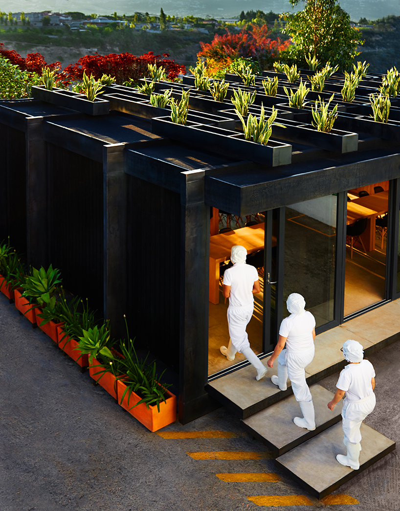 estudio felipe escudero designs factory workers' dining space in ecuador