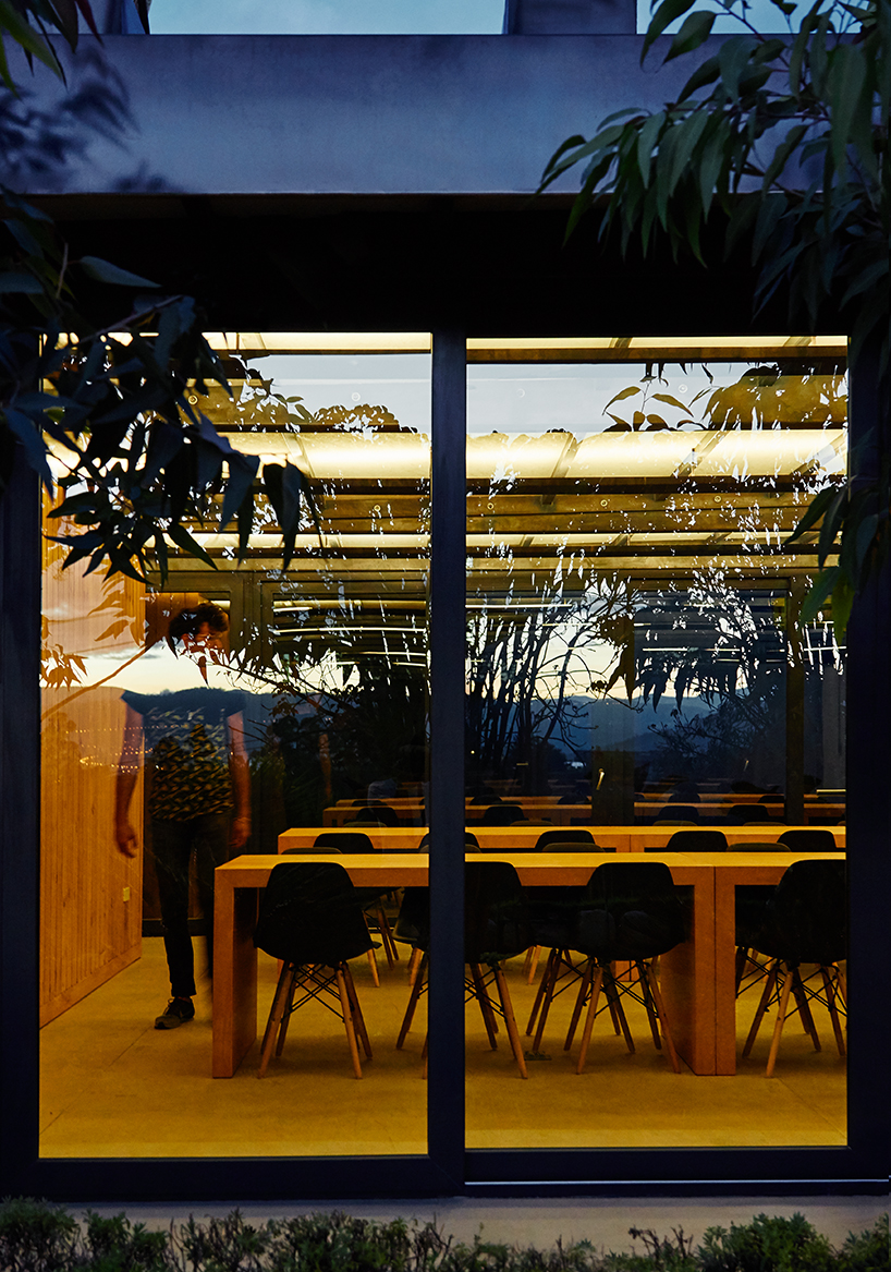 estudio felipe escudero designs factory workers' dining space in ecuador