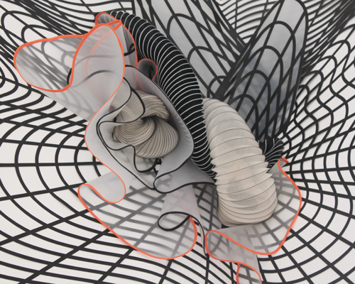 noa raviv visualizes immaterial computer errors with grid installation