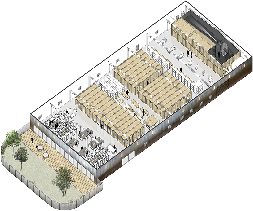 freaks wraps a double skin of corrugated stainless steel around office building in paris designboom