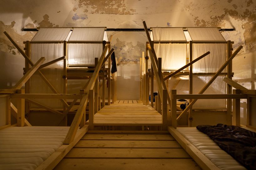  camposaz builds temporary dormitories as sleeping alternatives for venice biennale guests