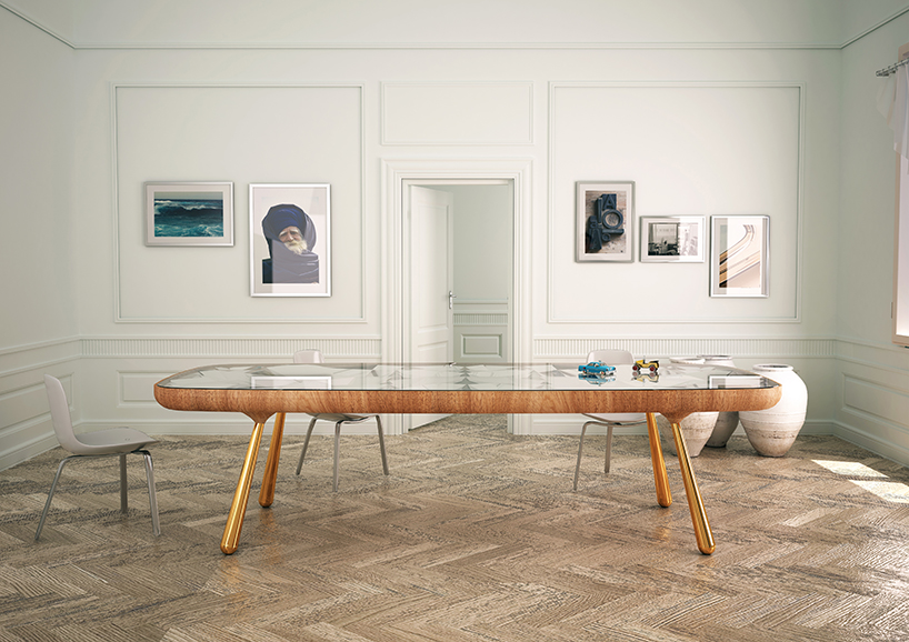 andré teoman kaleidoscope table designboom